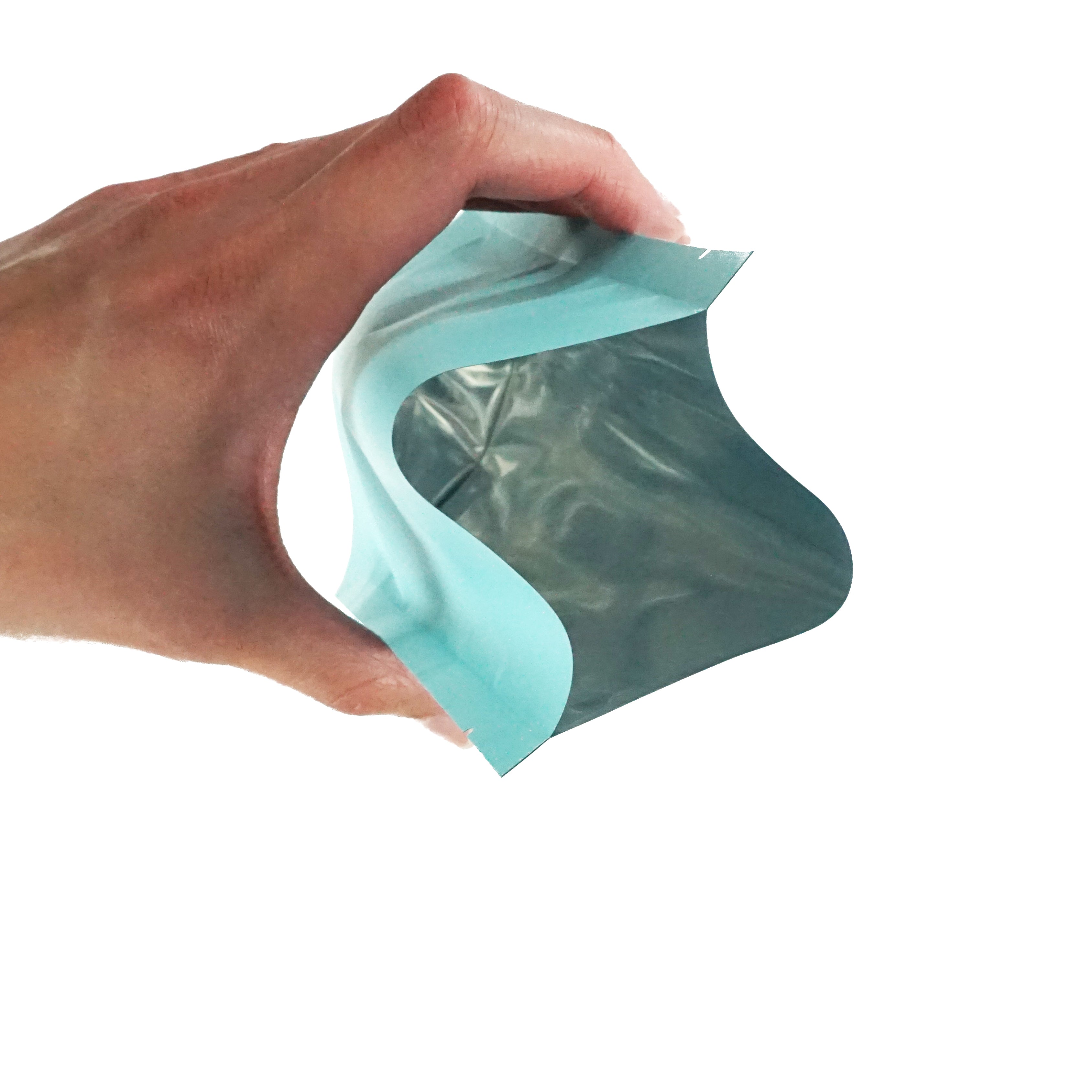 Matte Songbird Blue Mylar Open Top Stand Up Heat Seal SlickSeal™ Bags