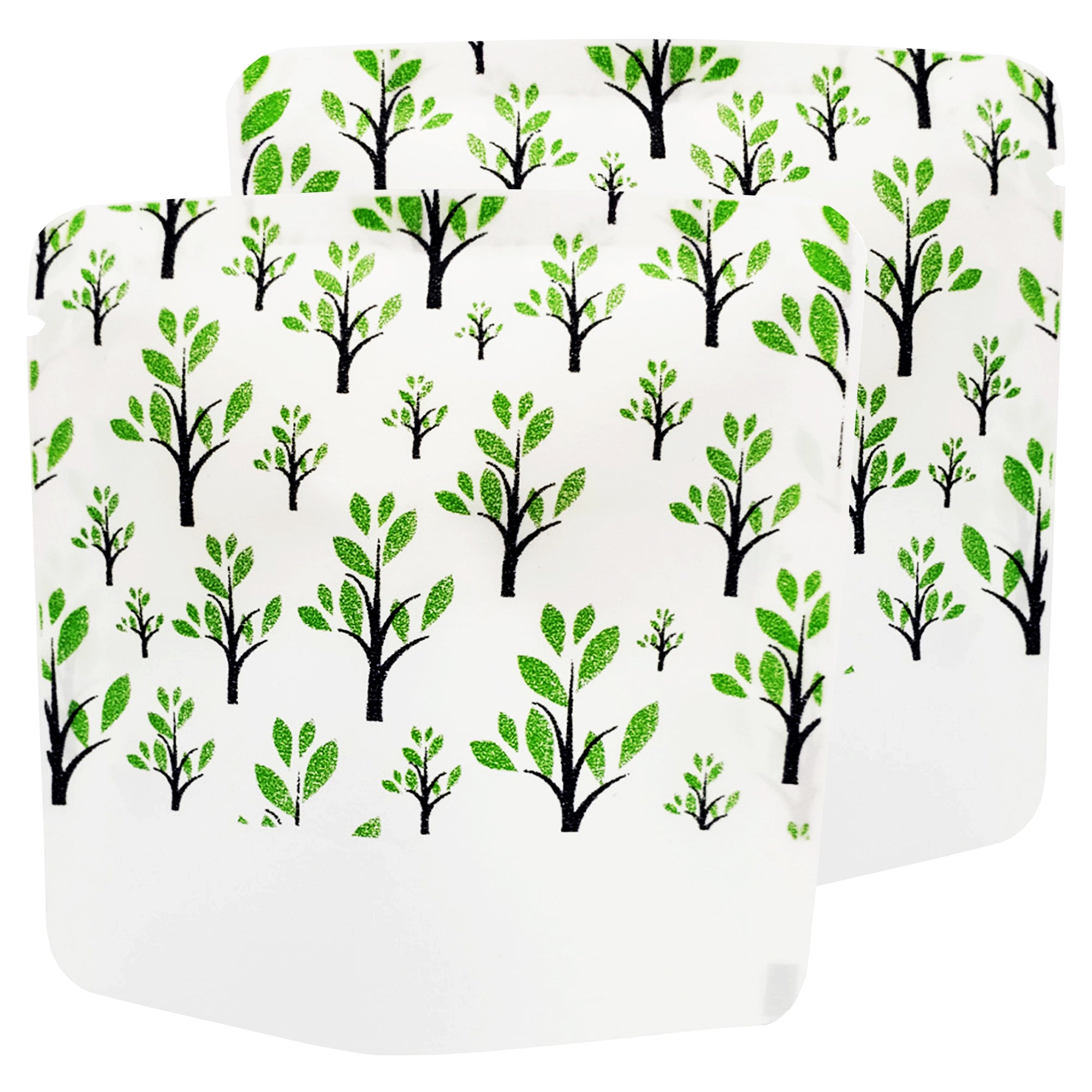 Nature Green Paper Tree Design Open Top Bags