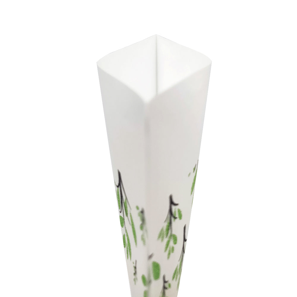 Nature Green Paper Tree Design Open Top Bags