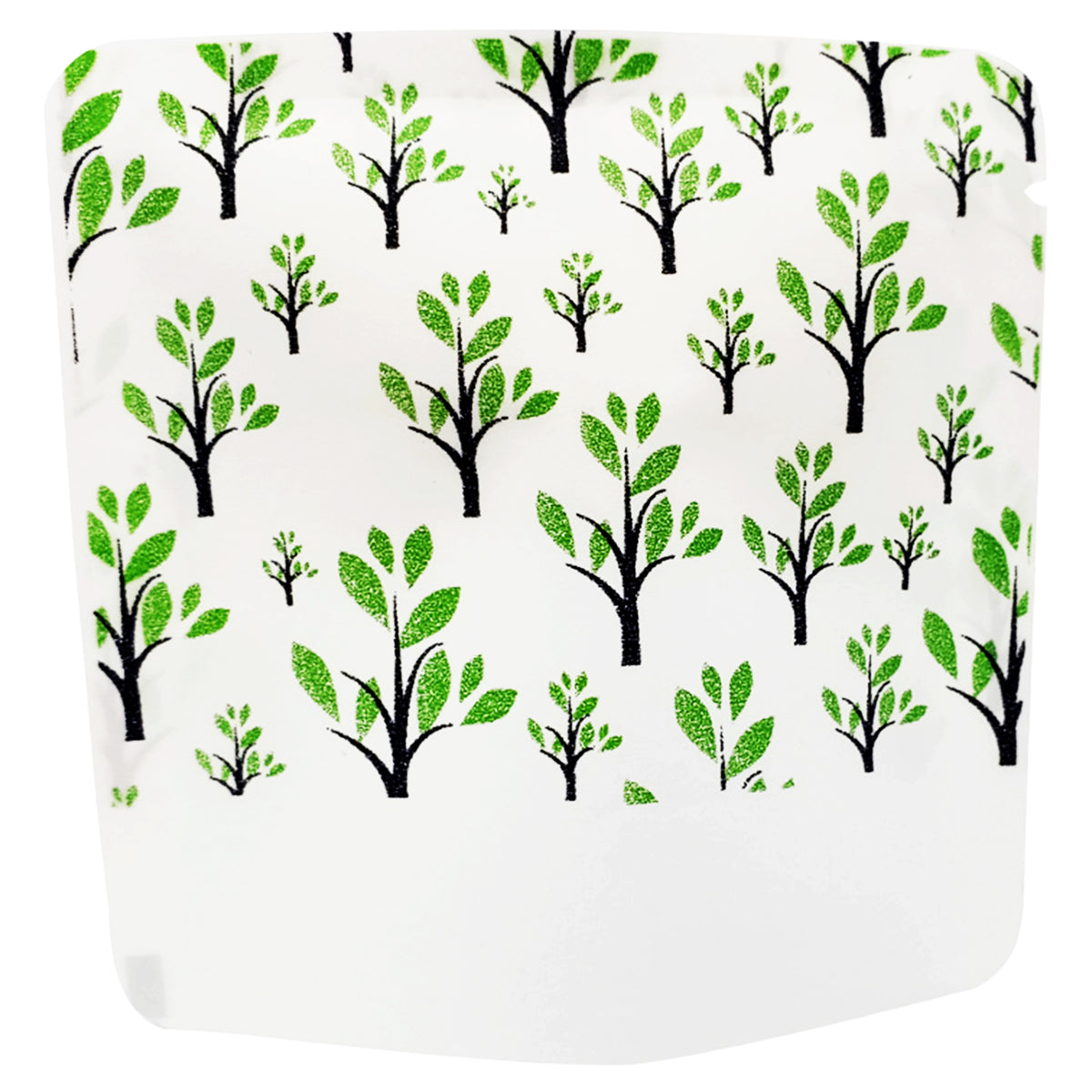 Nature Green Paper Tree Design Open Top Bags
