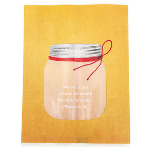 QQ Studio® Honey Brown with Clear Window Jar Design Open Top Bags