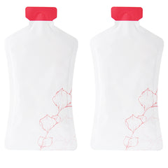 Aluminum Bottle Shaped Sunrise Red Leaf Design Open-Bottom Spout Storage Bags