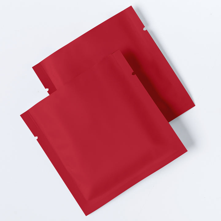 QQ Studio® Matte Cardinal Red Aluminum Foil Open Fill Bags