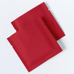 Matte Cardinal Red Aluminum Foil Open Fill Bags