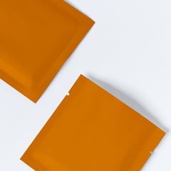 Matte Pumpkin Seed Orange Aluminum Foil Open Fill Bags