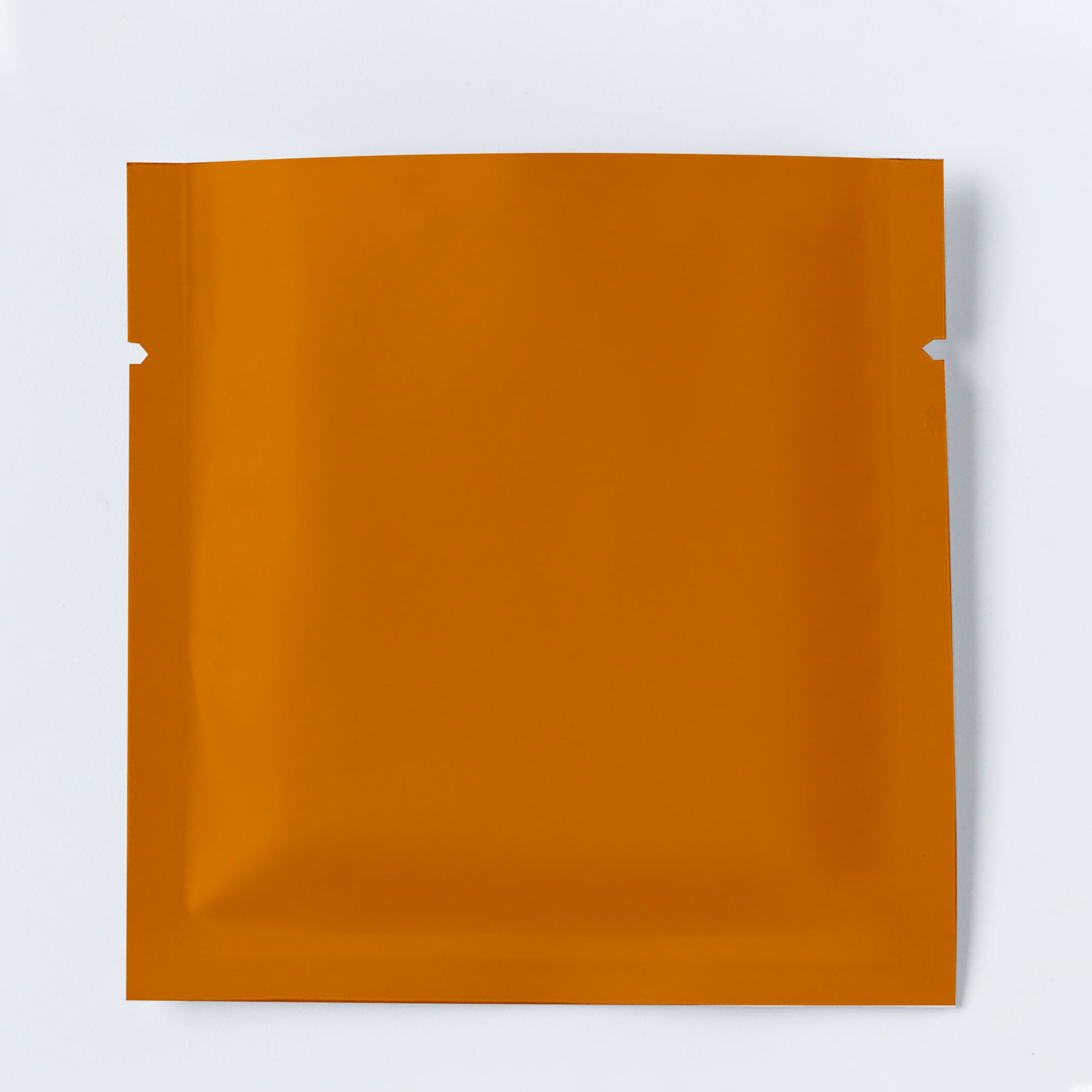 Matte Pumpkin Seed Orange Aluminum Foil Open Fill Bags