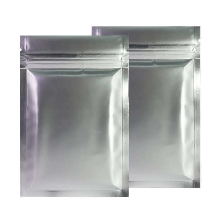 QQ Studio® Matte Nickel Silver Metallized Mylar Foil Flat QuickQlick™ Bags