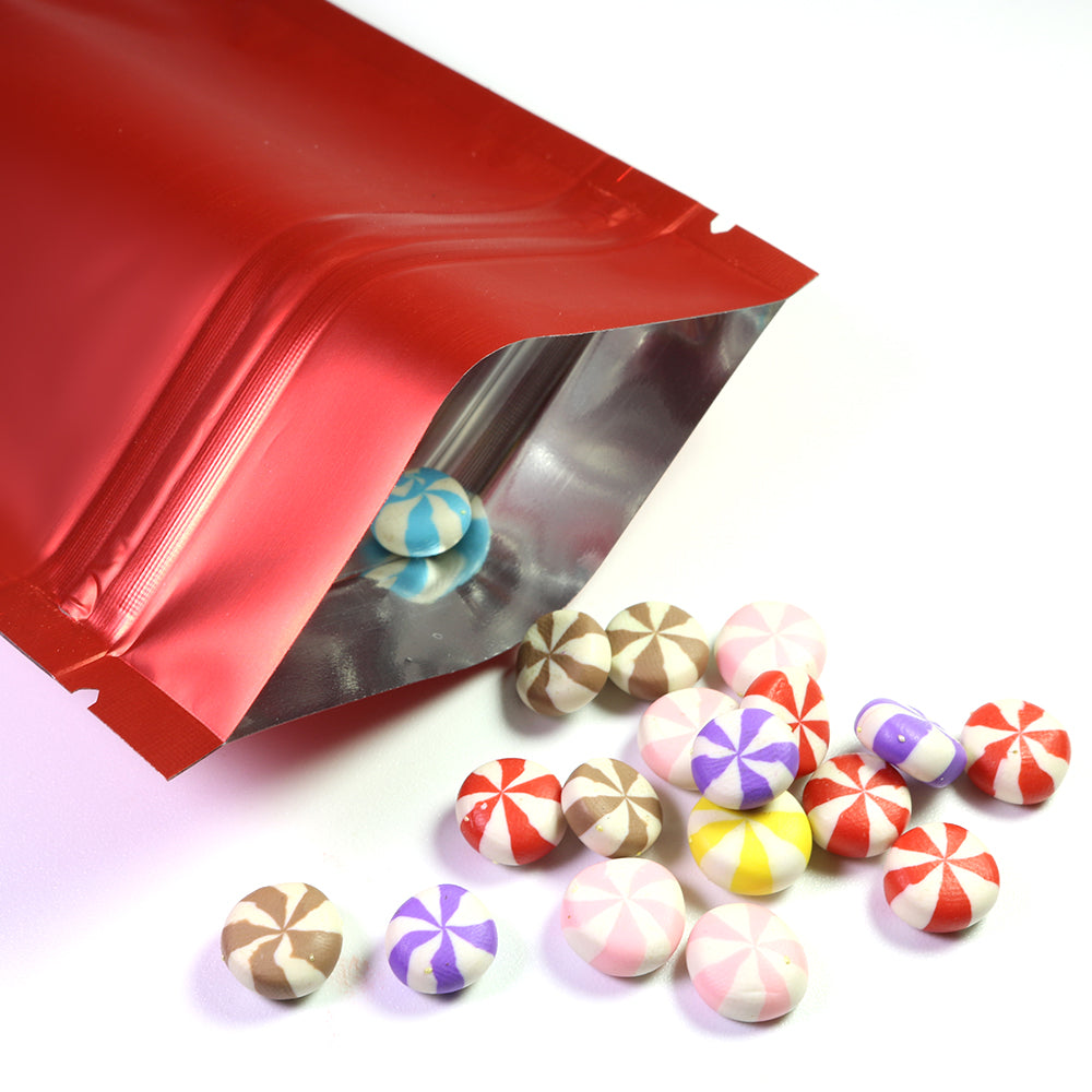 Matte Cardinal Red Metallized Mylar Foil Flat QuickQlick® Bags