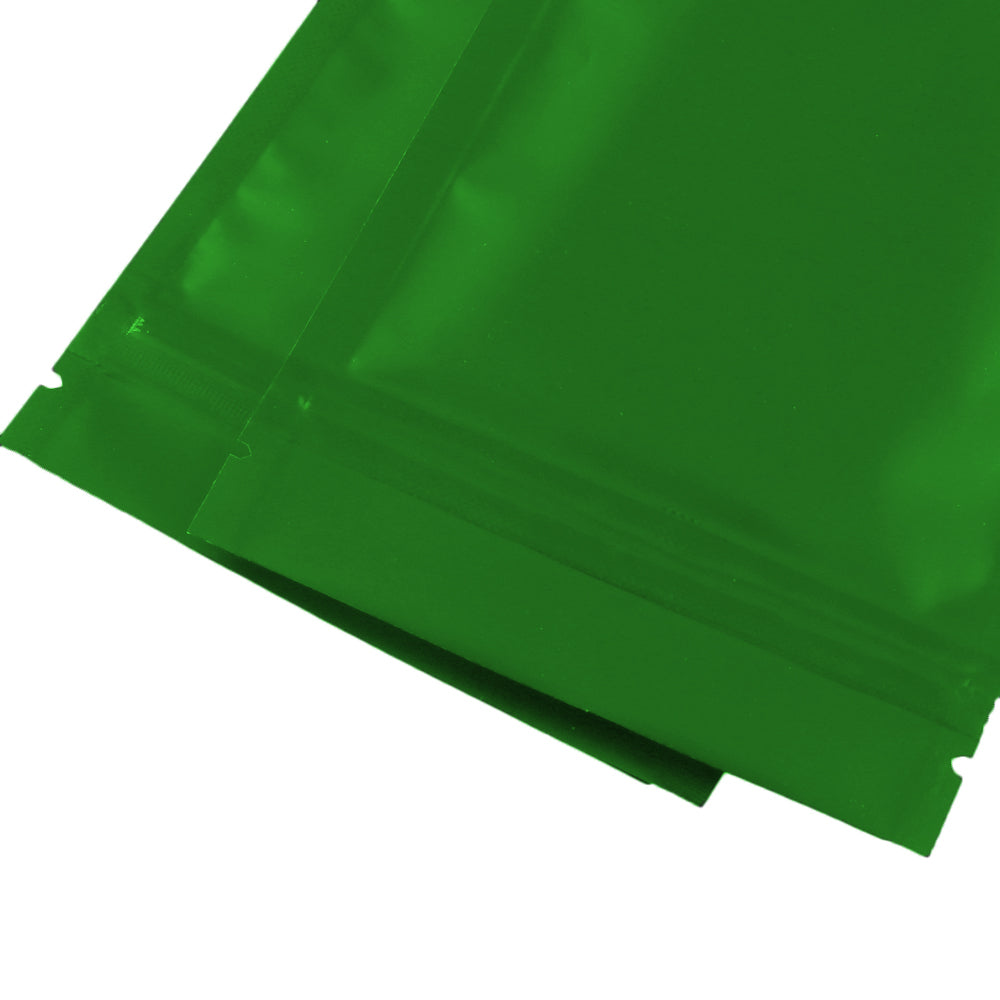 Matte Emerald Green Metallized Mylar Foil Flat QuickQlick® Bags