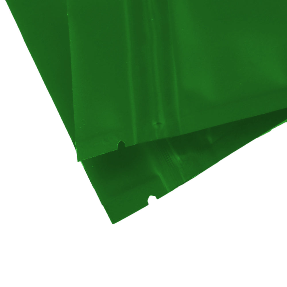 Matte Emerald Green Metallized Mylar Foil Flat QuickQlick® Bags