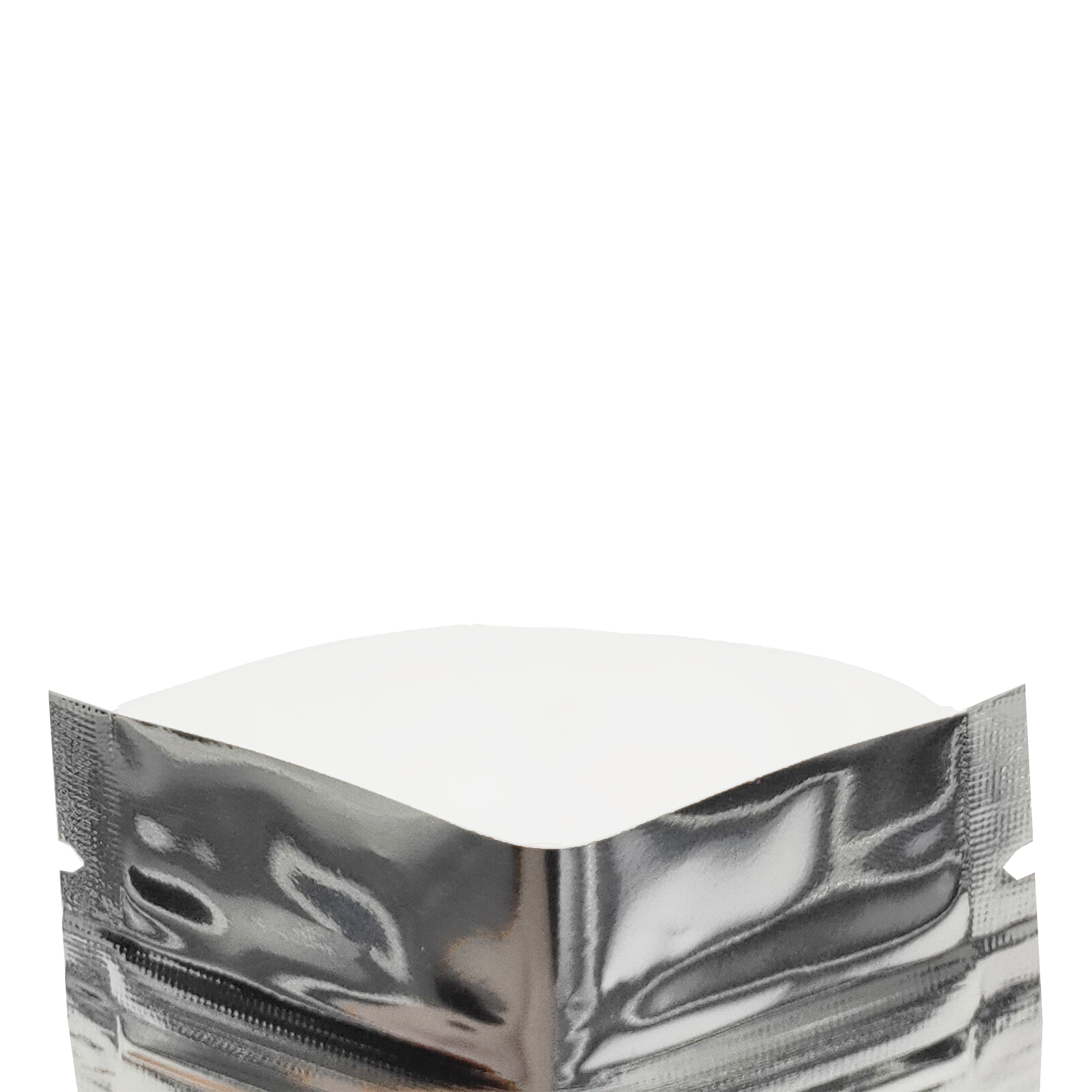 Glossy Half Chrome Silver Window Mylar Flat QuickQlick® Bags