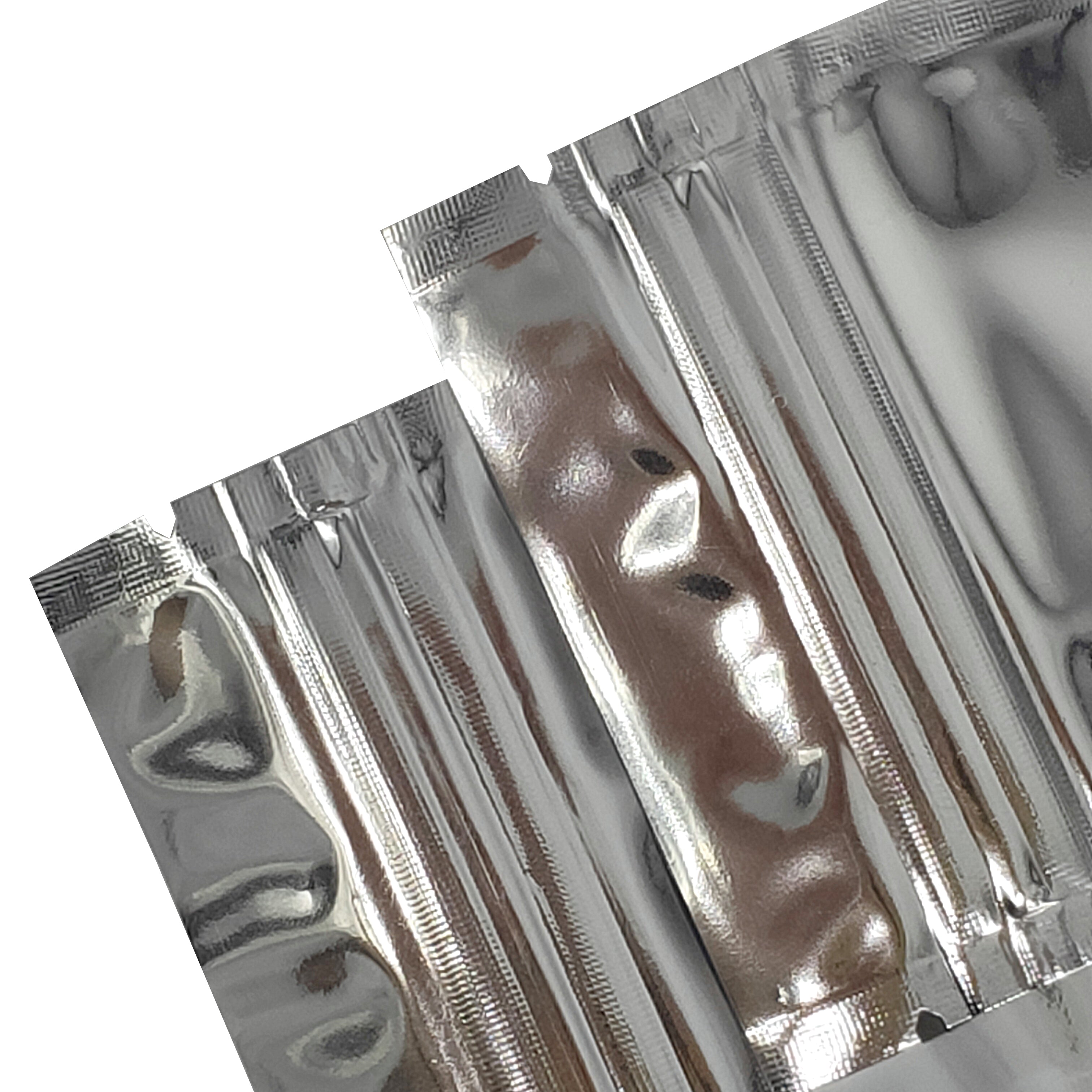Glossy Half Chrome Silver Window Mylar Flat QuickQlick® Bags