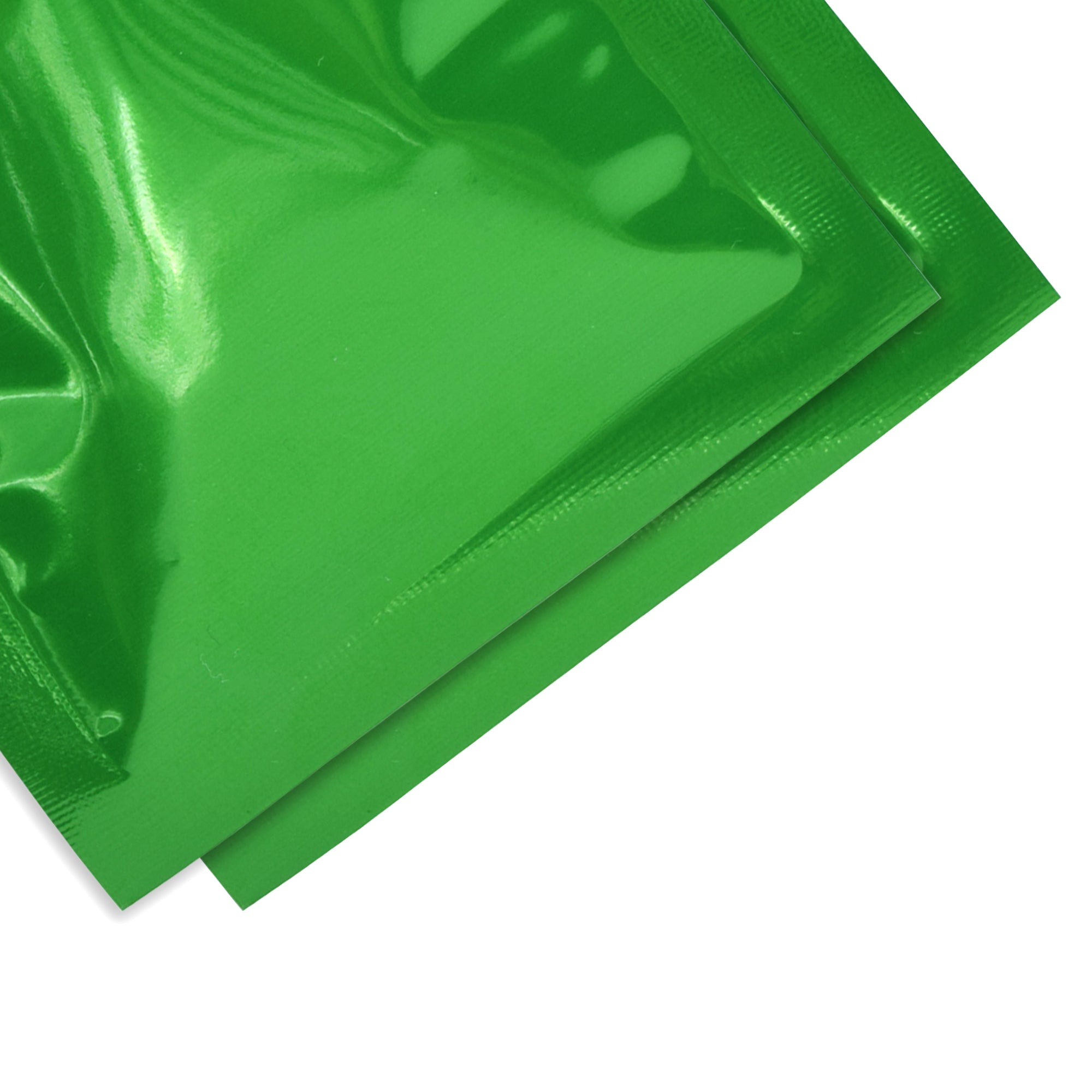 Glossy Half Forest Green Window Mylar Flat QuickQlick® Bags