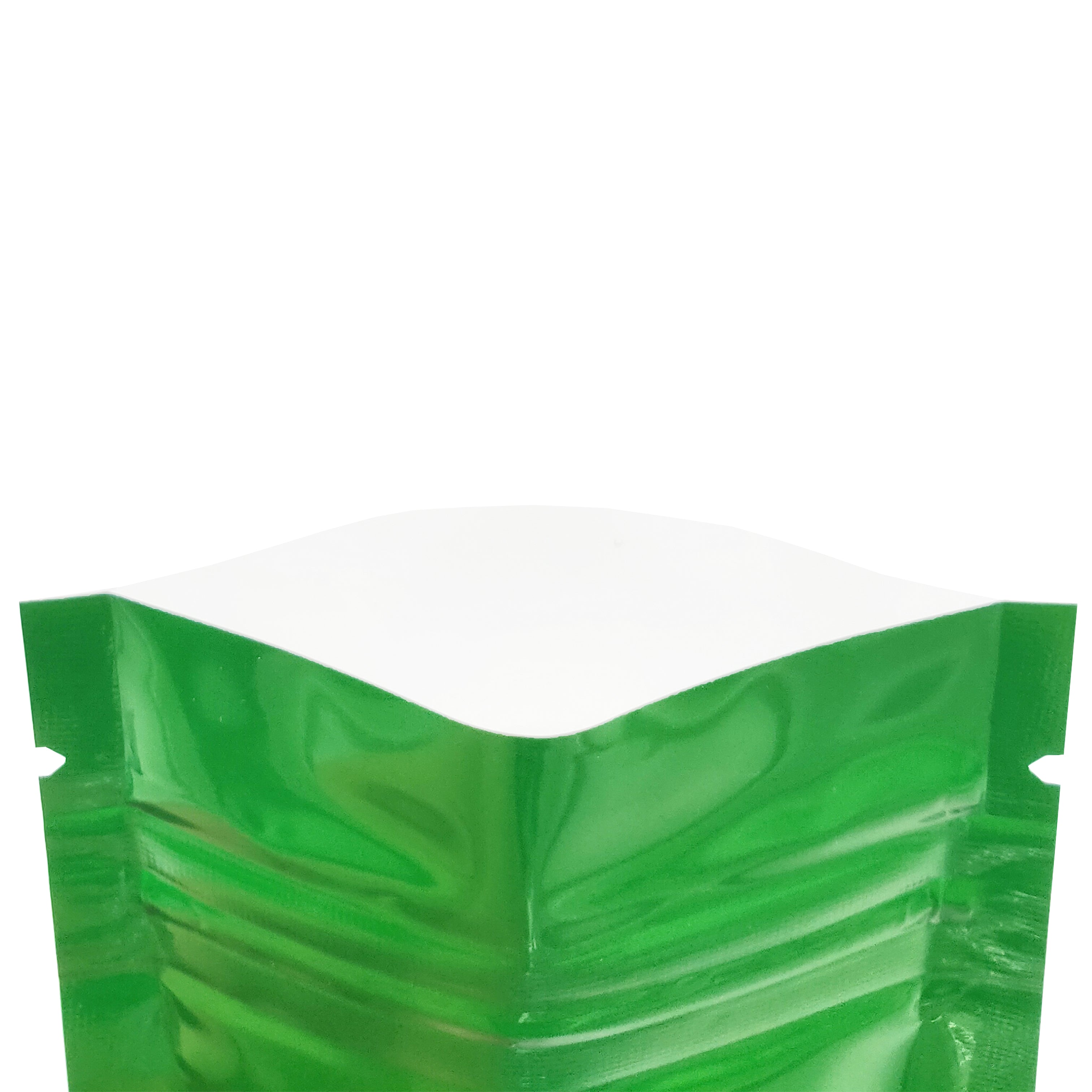 Glossy Half Forest Green Window Mylar Flat QuickQlick® Bags