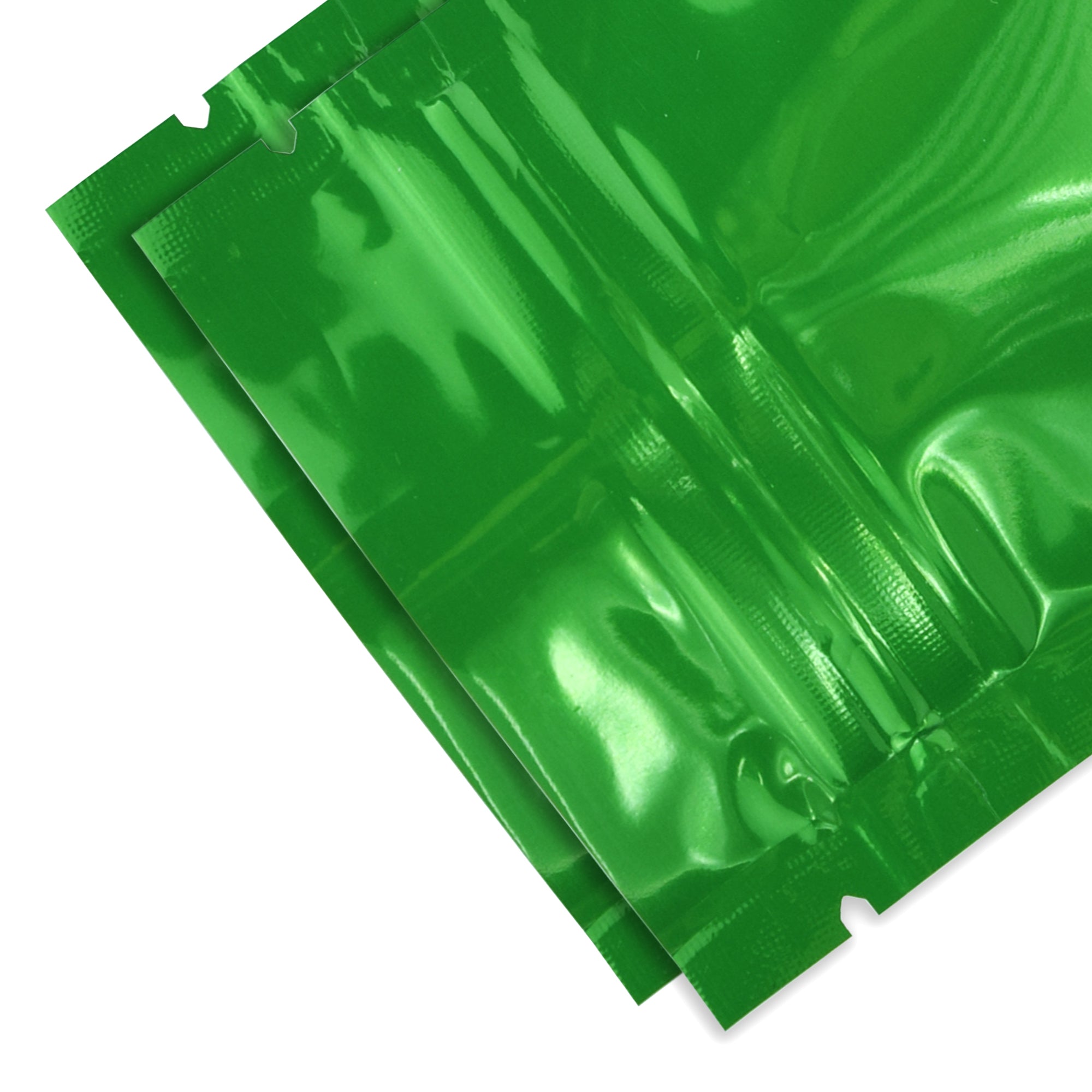 Glossy Half Forest Green Window Mylar Flat QuickQlick® Bags