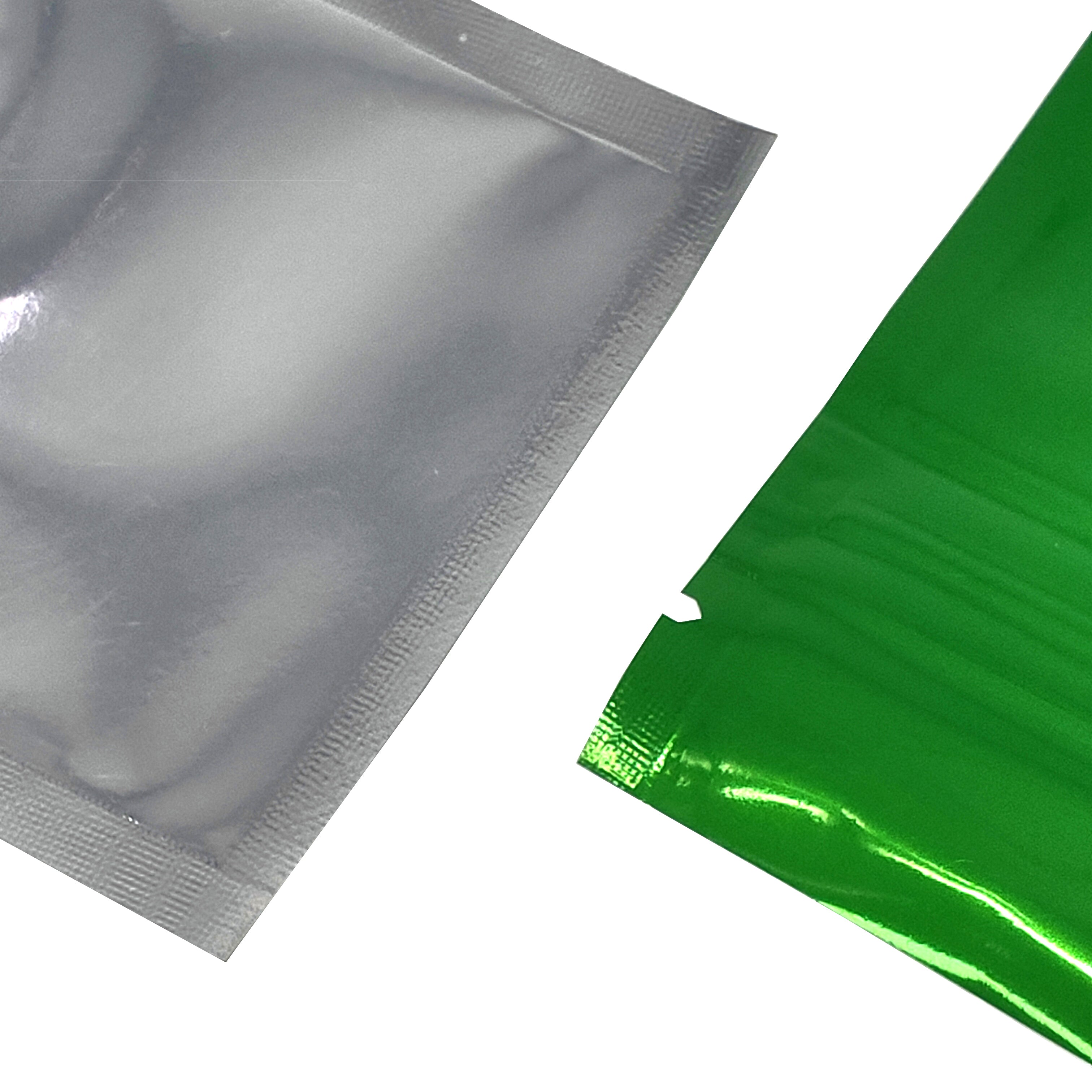 Glossy Half Forest Green Window Mylar Flat QuickQlick® Bags