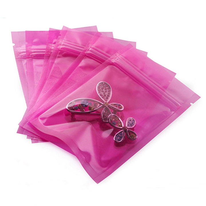 QQ Studio® Glossy Fuchsia Purple Plastic Flat QuickQlick™ Bags