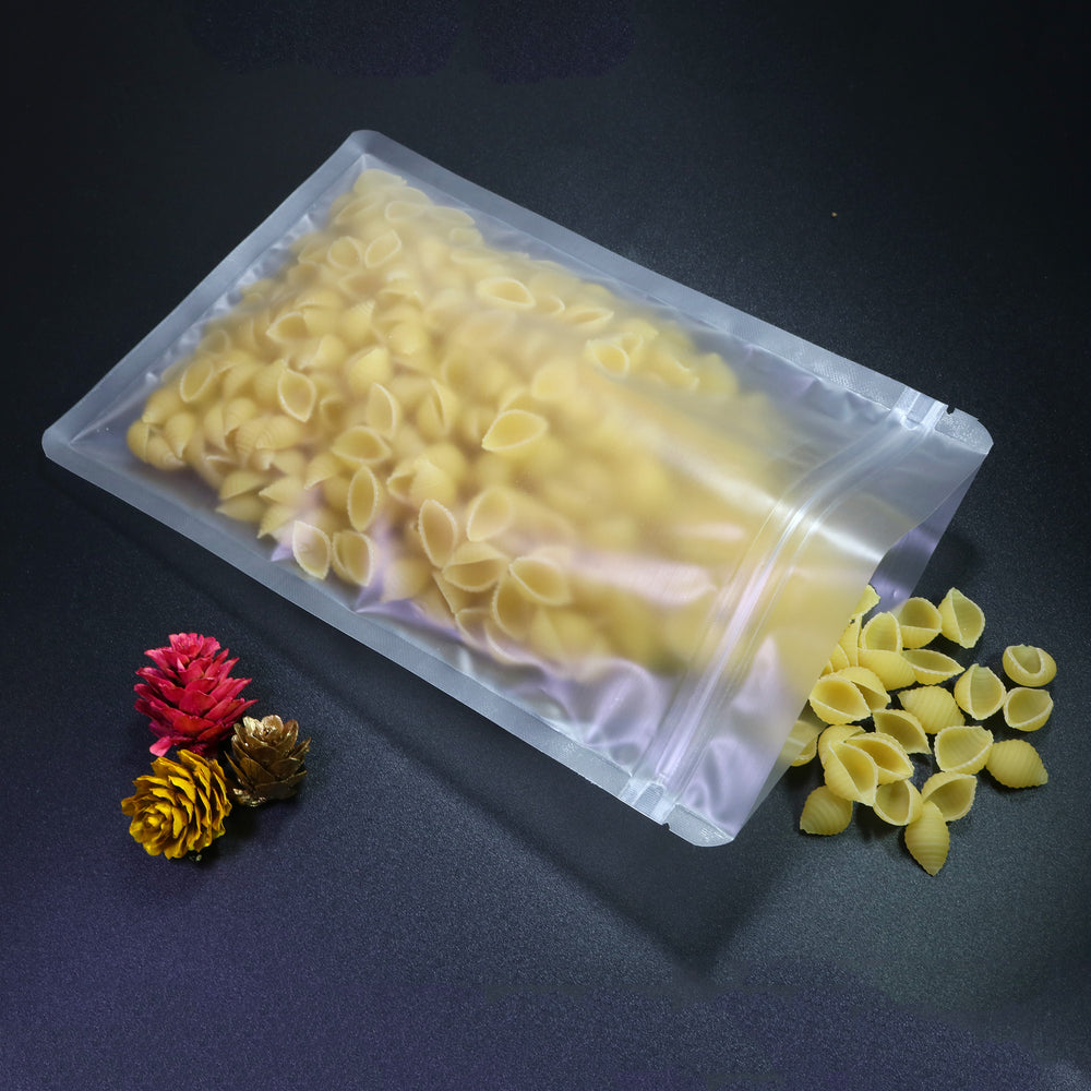 Frosted Translucent Polyethylene Flat Zipper Seal Bags