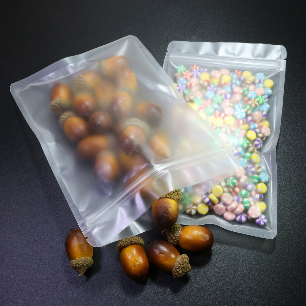 Frosted Translucent Polyethylene Flat Zipper Seal Bags