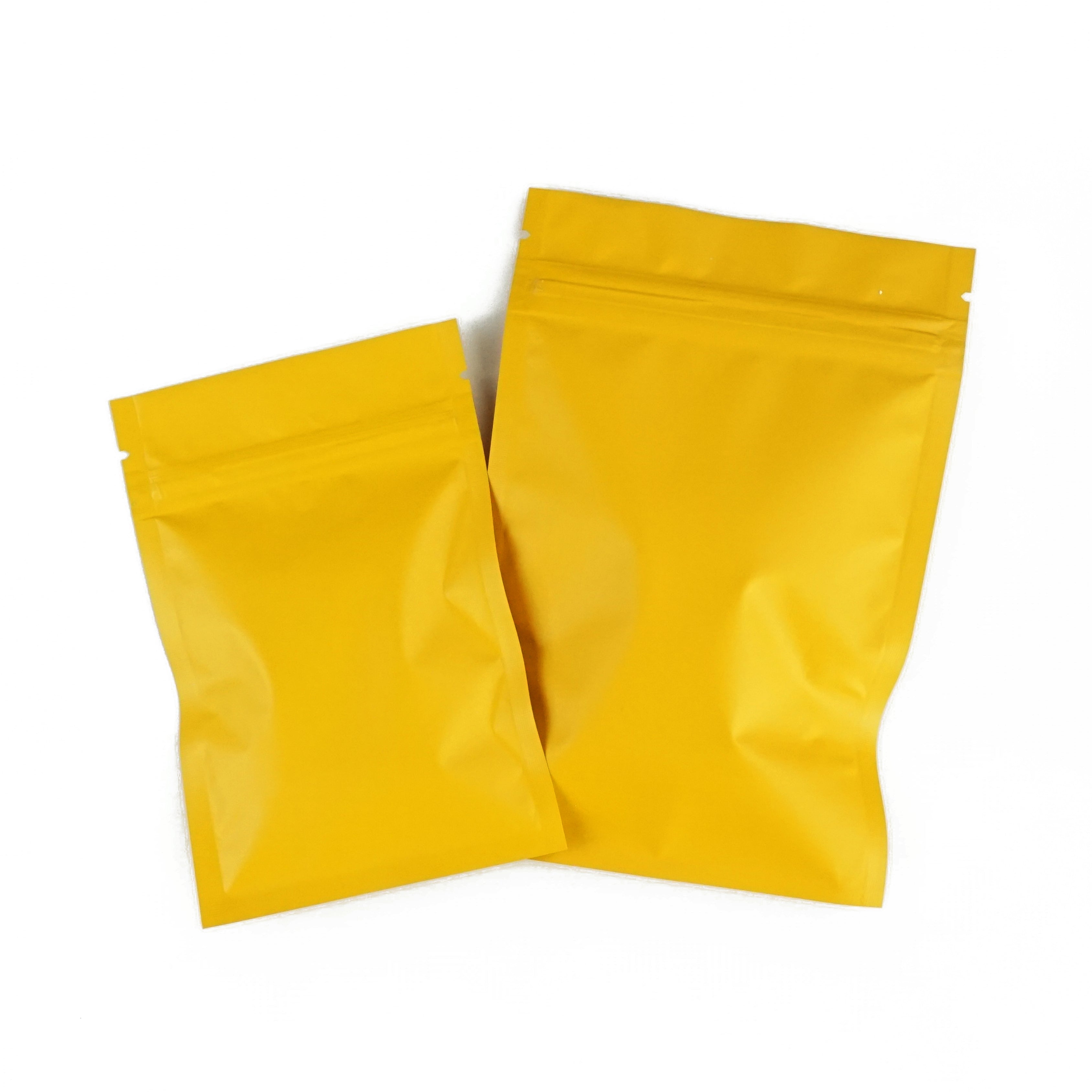 Matte Toasted Orange Flat QuickQlick® Zipper Seal Pouches