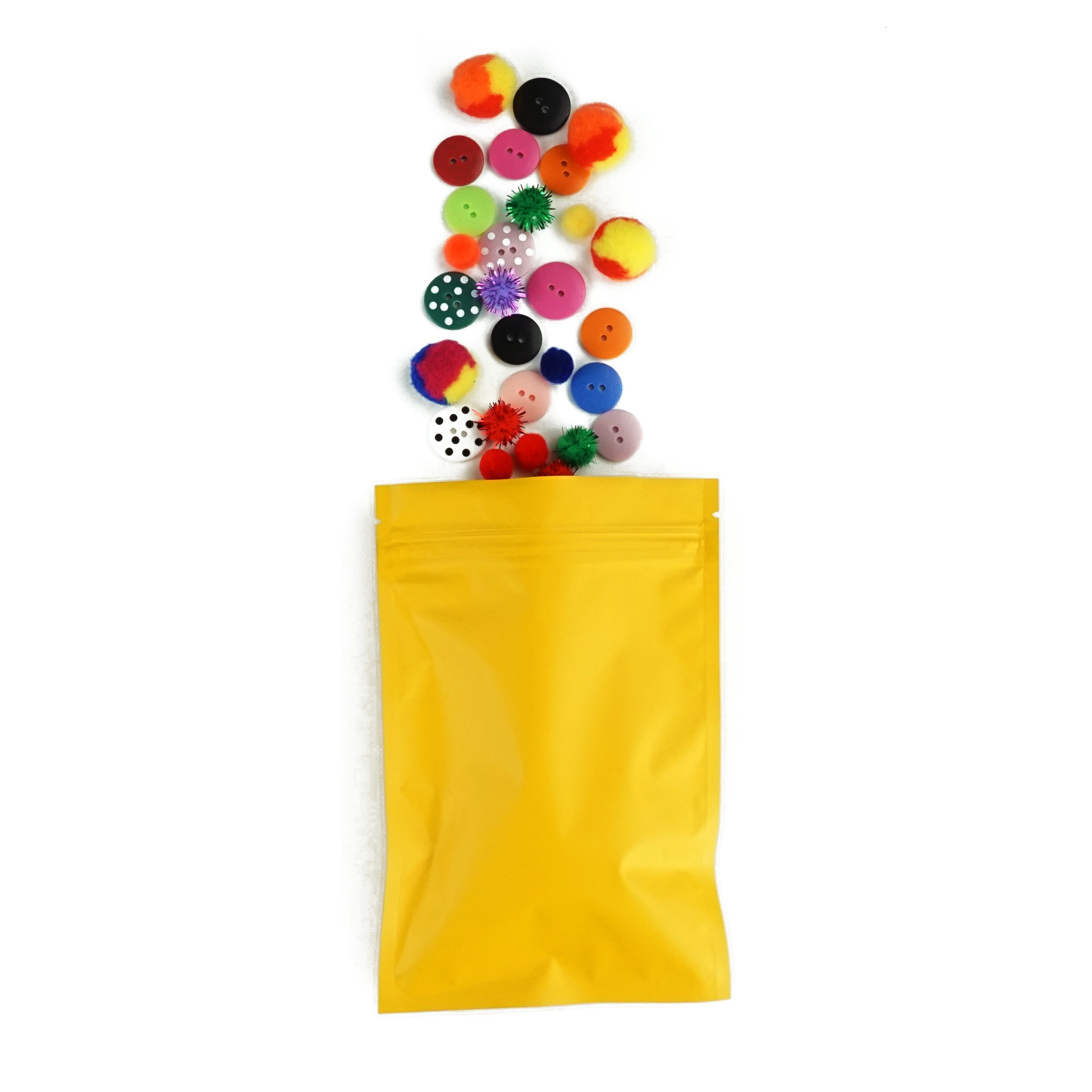 Matte Toasted Orange Flat QuickQlick® Zipper Seal Pouches