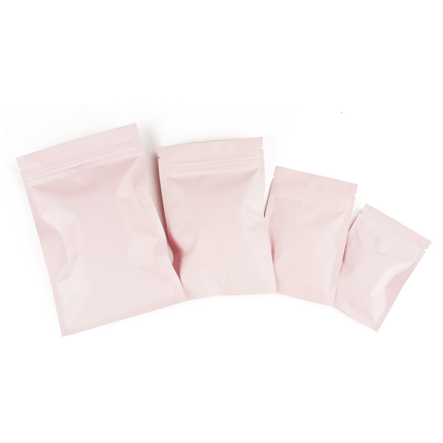 QQ Studio® Matte Primrose Pink Flat QuickQlick® Zipper Seal Pouches