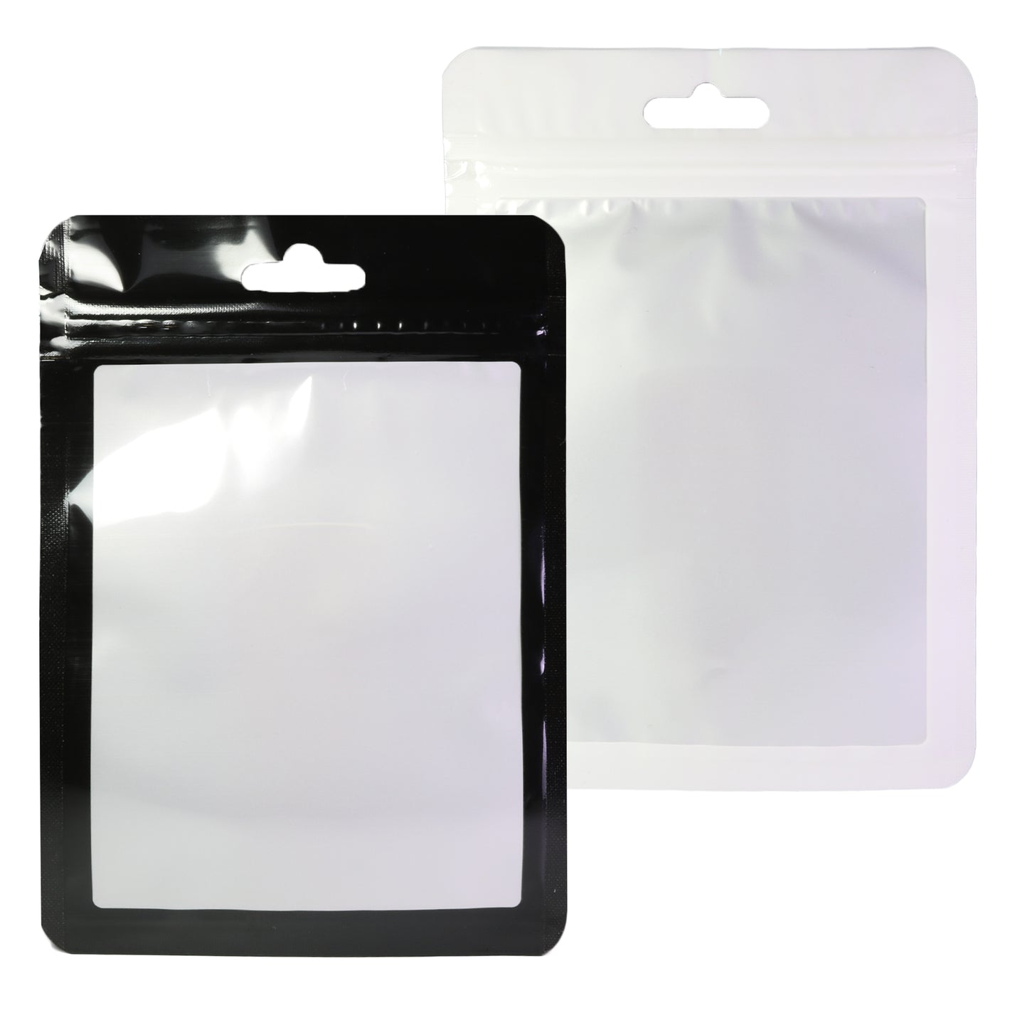 QQ Studio® Transparent Bordered Window Plastic QuickQlick™ Bags with Rounded Corners and Butterfly Hang Hole