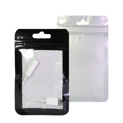 QQ Studio® Transparent Bordered Window Plastic QuickQlick® Bags with Rounded Corners and Butterfly Hang Hole