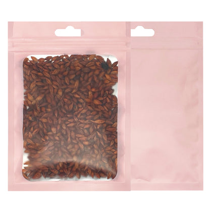 2.76 Inch x 3.94 Inch Matte Mylar Foil Flat Zipper Seal Bags with Translucent Window & Butterfly Hang Hole