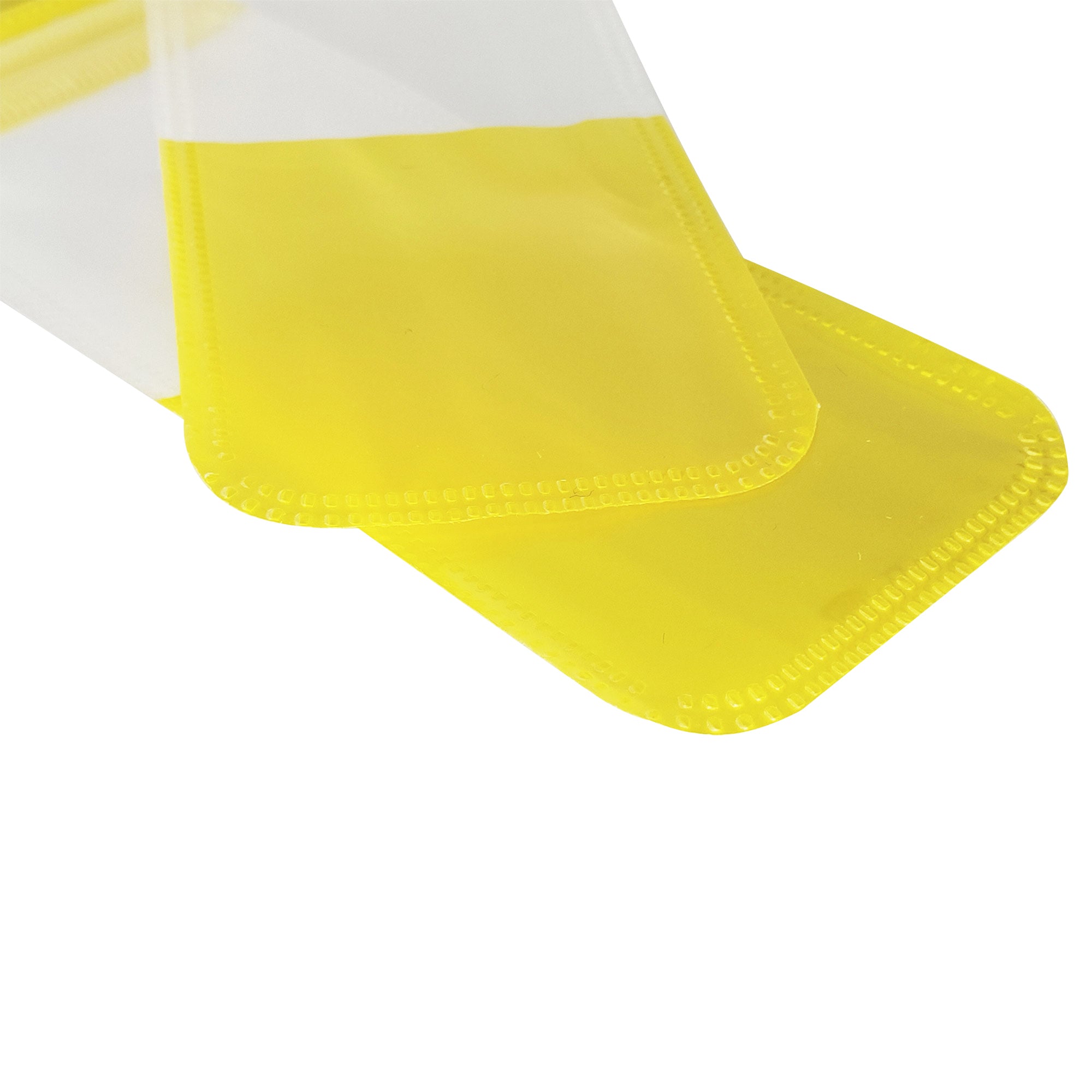 Glossy Clear Front and Half-Colored Design Zipper Seal Bags with Butterfly Hang Hole