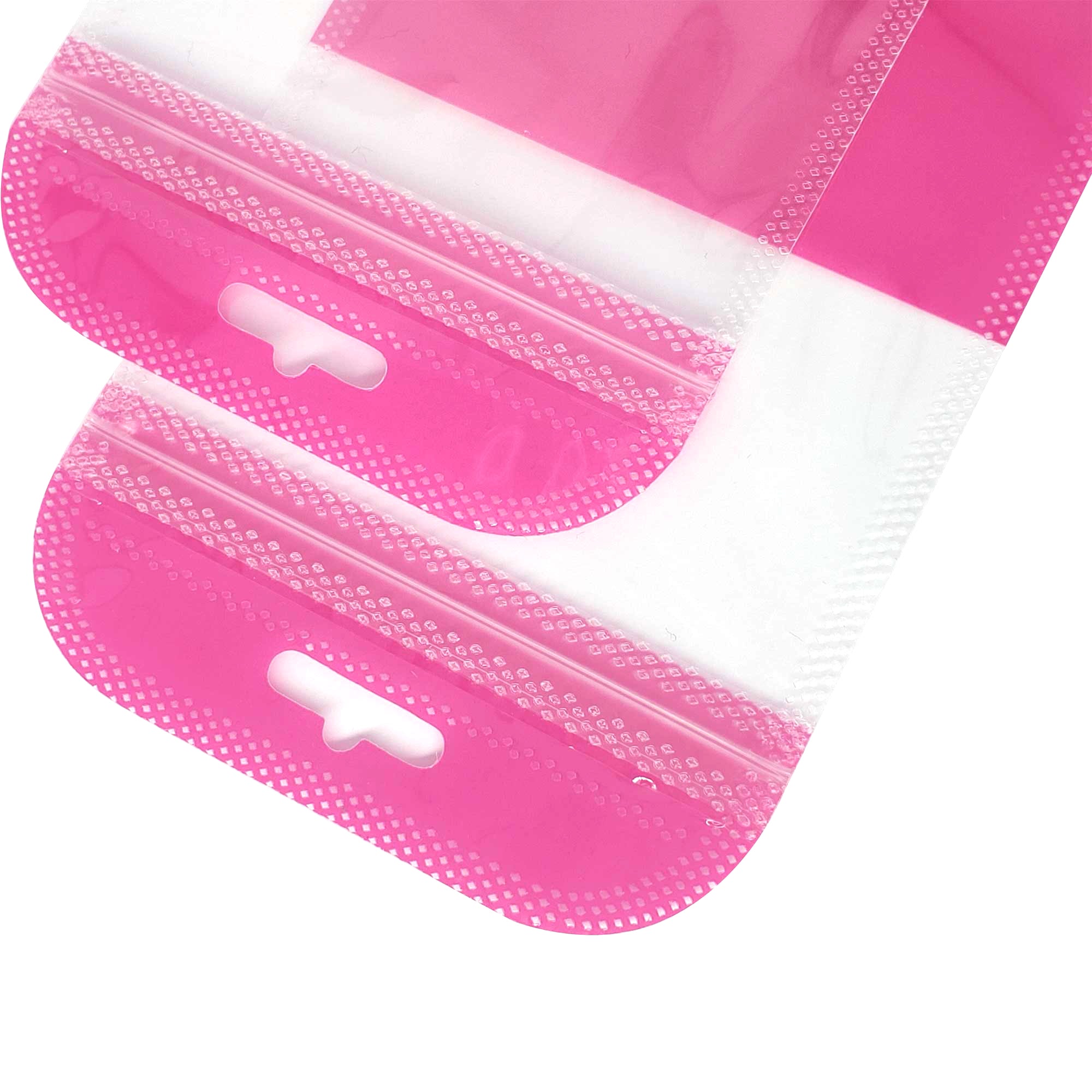 Glossy Half Blushing Pink QuickQlick® Bags with Butterfly Hang Hole