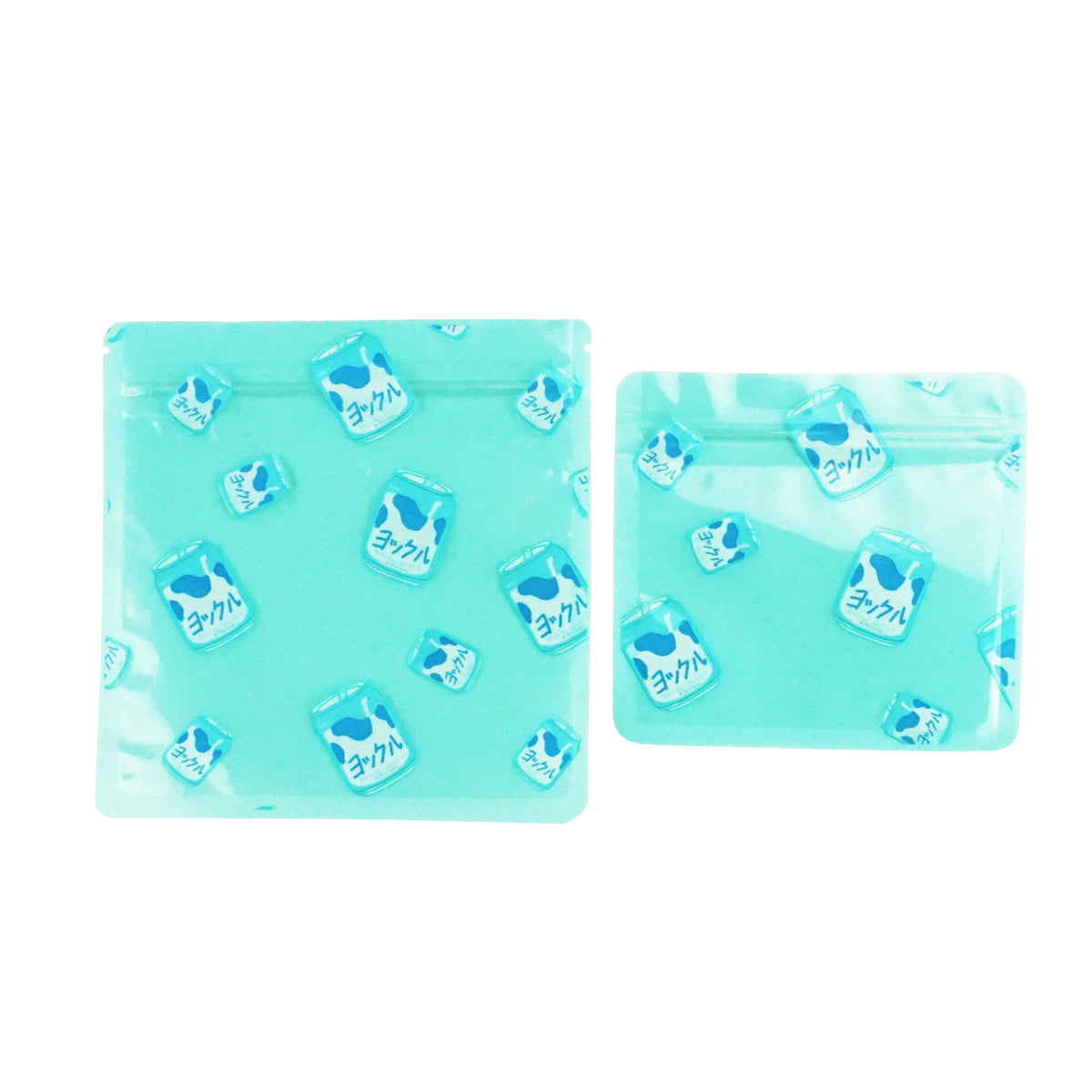 Bubbly Blue Designed Multi-Icon Pattern QuickQlick® Bags with Clear Window