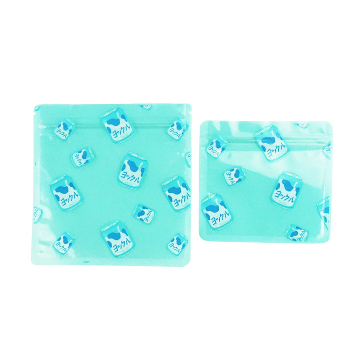 QQ Studio® Bubbly Blue Designed Multi-Icon Pattern QuickQlick™ Bags with Clear Window