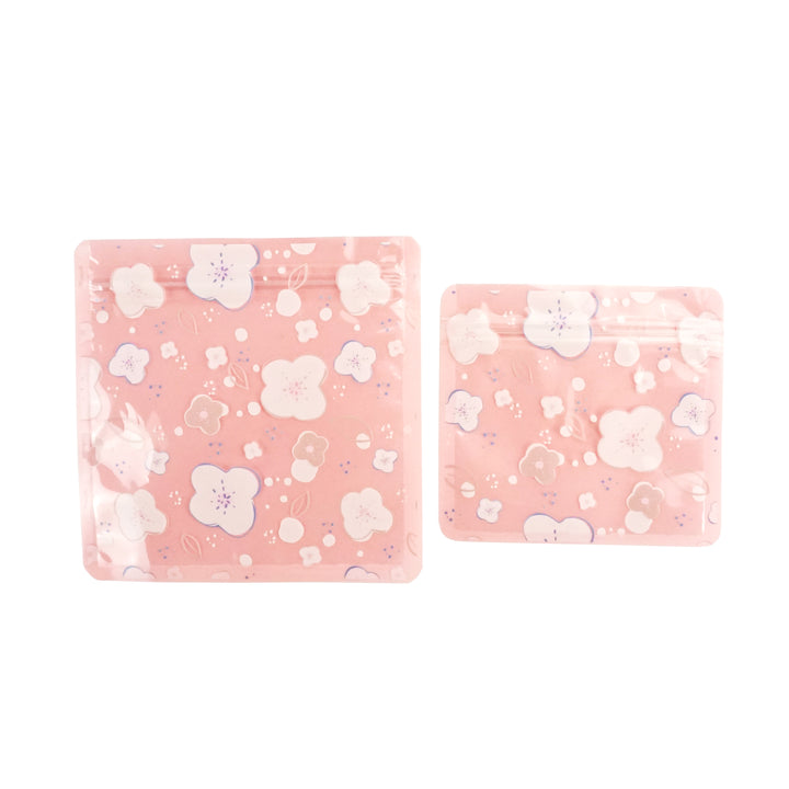 QQ Studio® Cherry Blossom Pink Designed Multi-Icon Pattern QuickQlick™ Bags with Clear Window