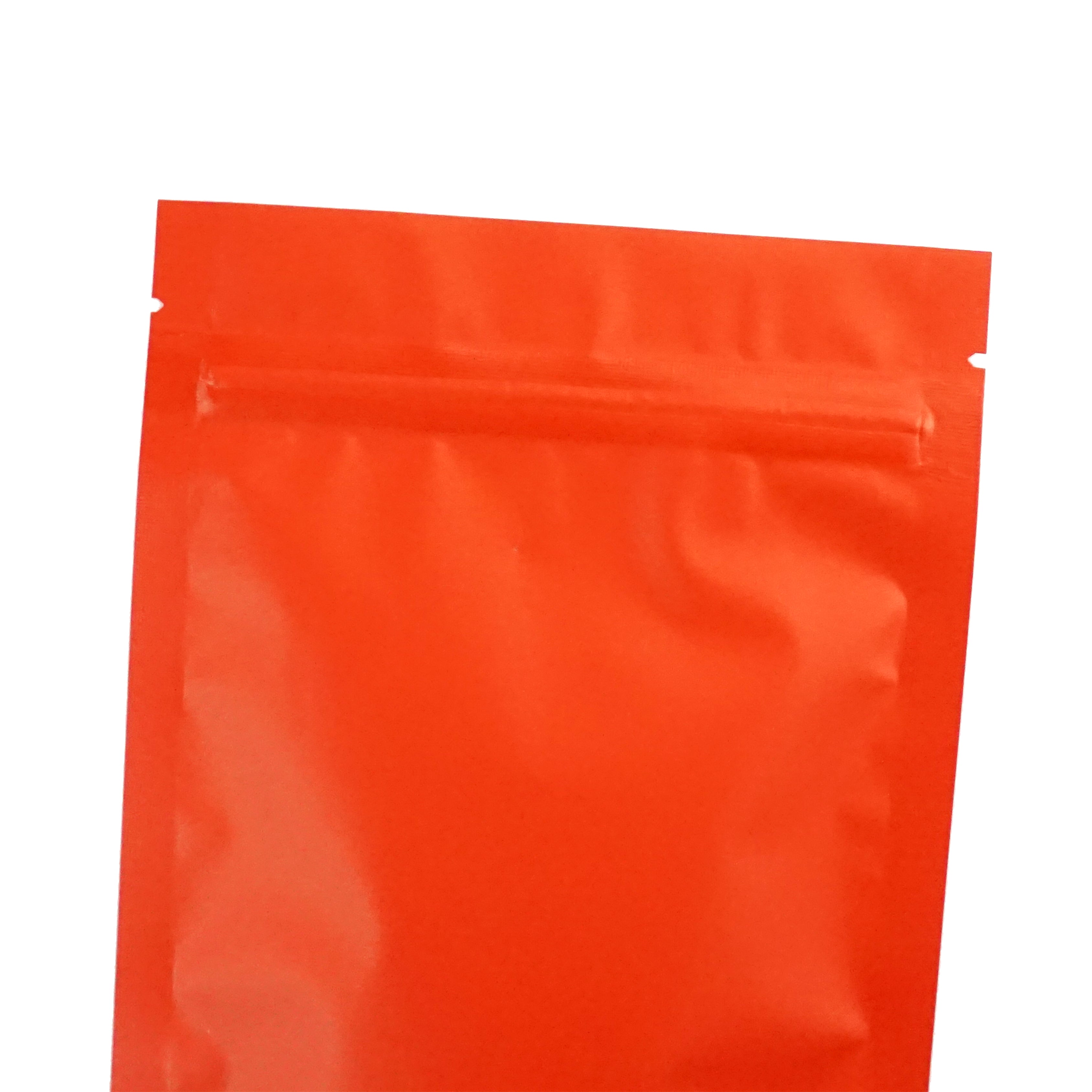 Matte Firetruck Red Metalized Foil Stand Strong® Packaging Bags With Zipper Seal