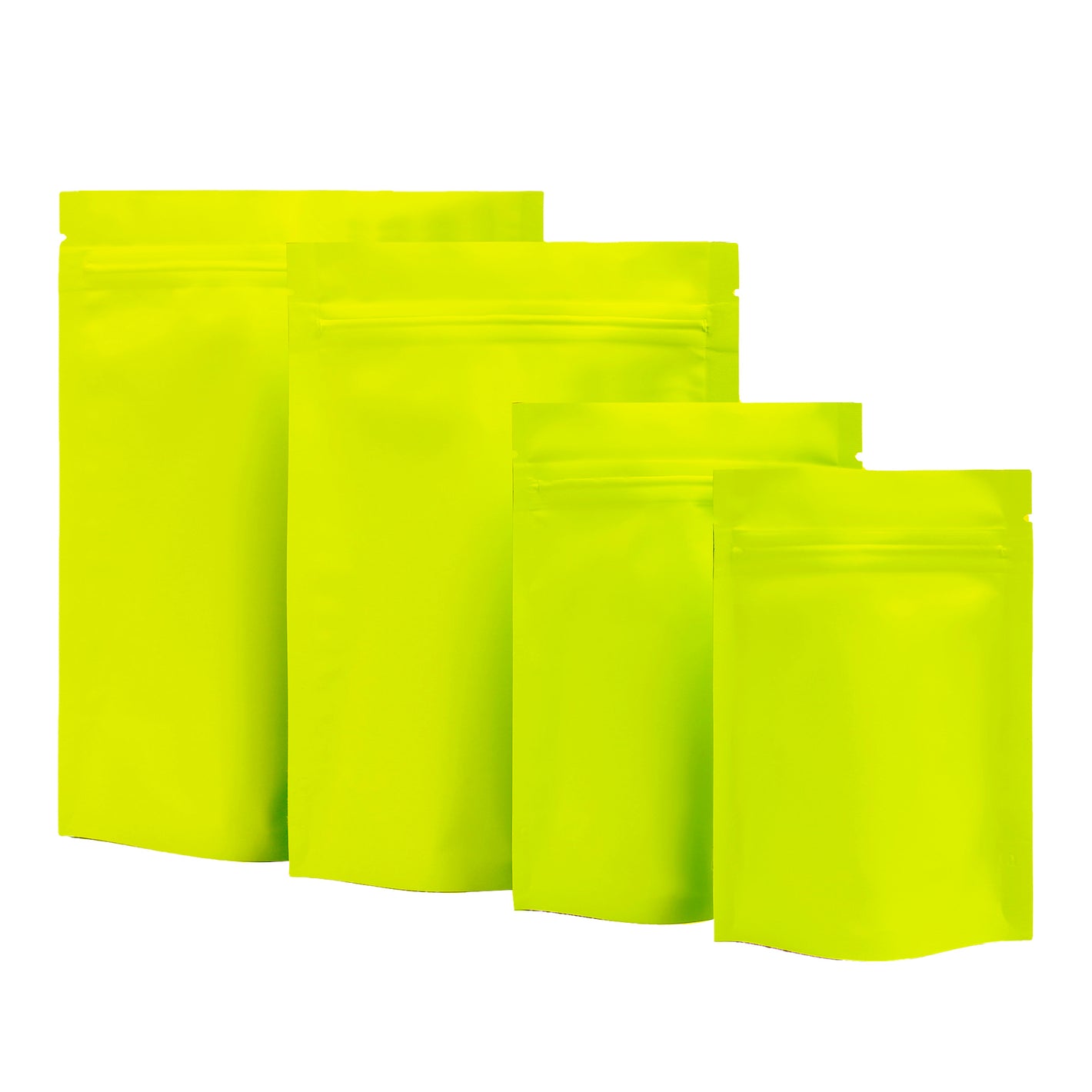 QQ Studio® Matte Pistachio Green Metalized Foil Stand Strong® Packaging Bags With Zipper Seal