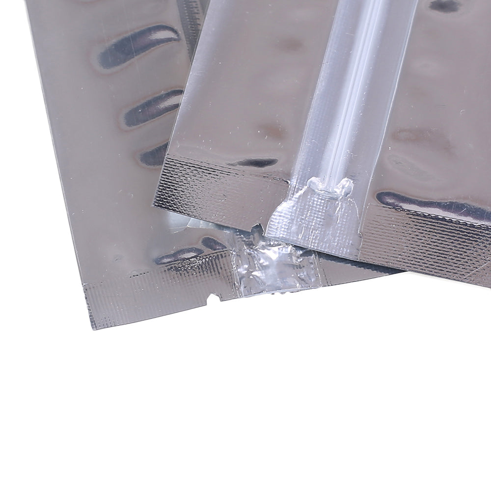 Clear and Chrome Silver Metallic Mylar Stand Strong® Bags