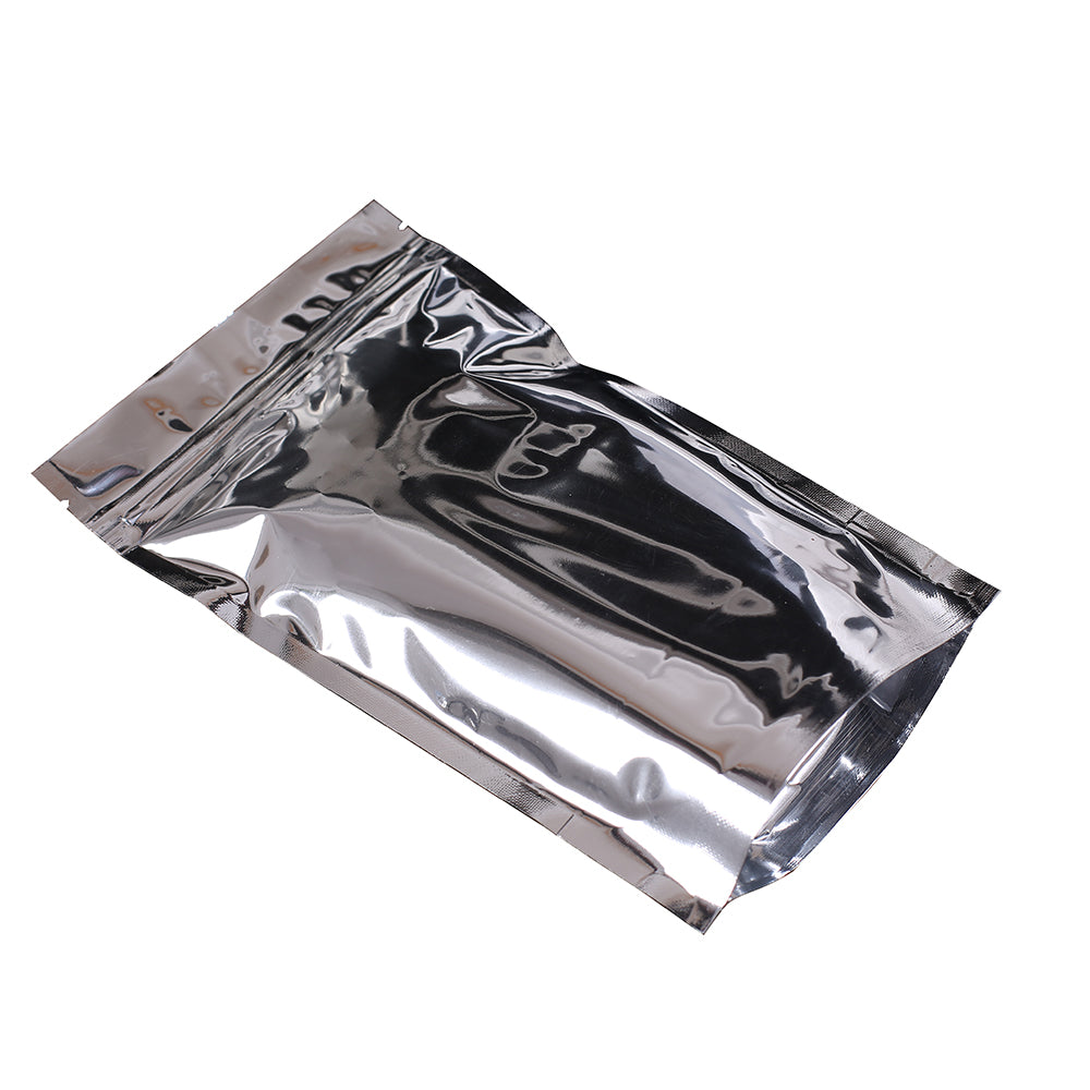 Clear and Chrome Silver Metallic Mylar Stand Strong® Bags