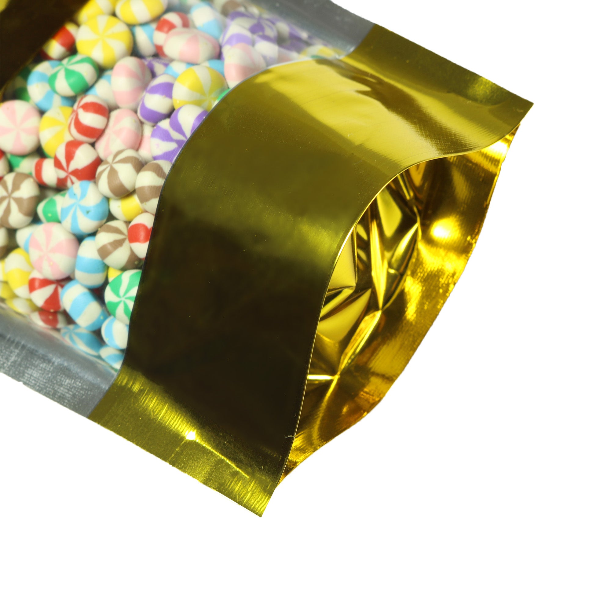 Glossy Metallic Foil with Transparent Window Stand Strong® Bags