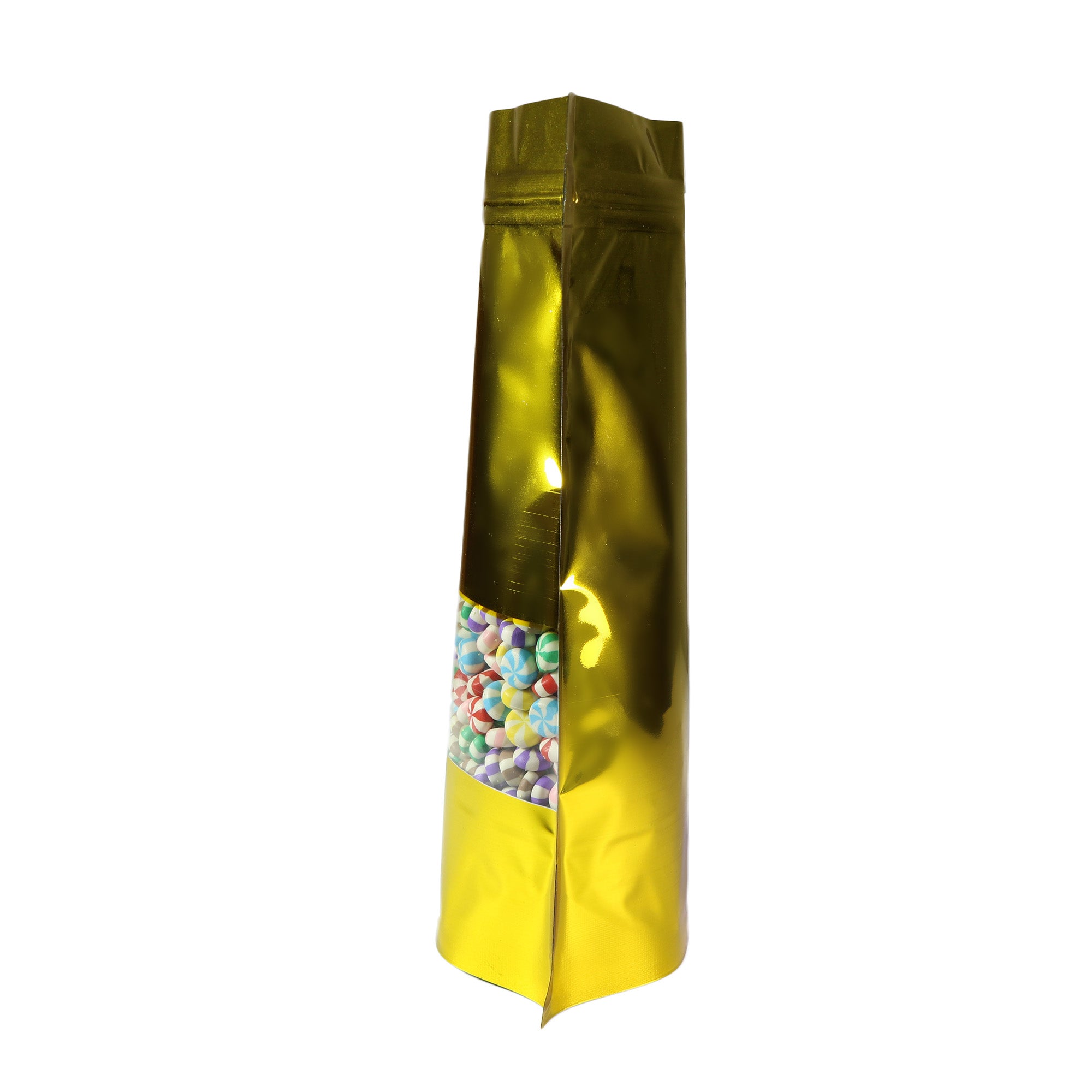 Glossy Metallic Foil with Transparent Window Stand Strong® Bags