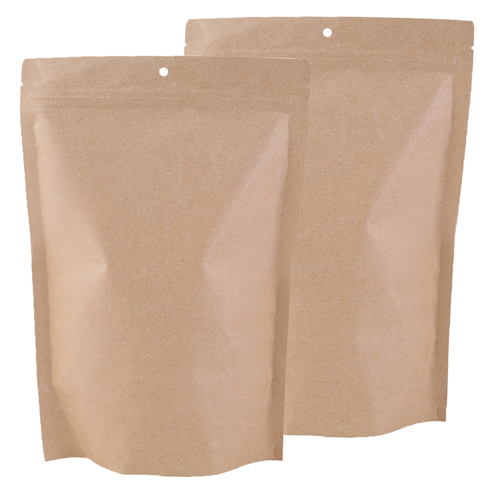 Krafty Brown with Inner Metallic Foil Stand Strong® Bags with Hang Hole