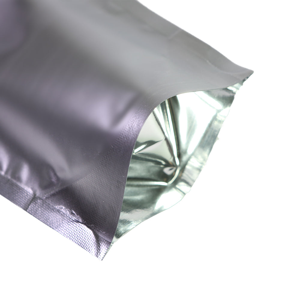 Matte Half Nickel Silver Metallic Mylar Stand Strong® Bags