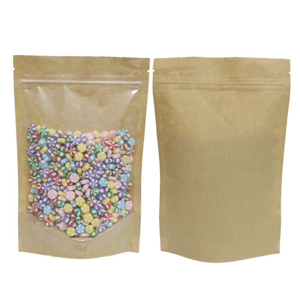 Glossy Clear Half Krafty Brown Stand Strong® Bags