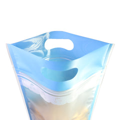 Frosted Front with Bakery Print and Die Cut Handles Plastic Stand Strong® Bags