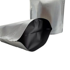 Double-Sided Pinstripe Black Mylar Stand Strong® Bags