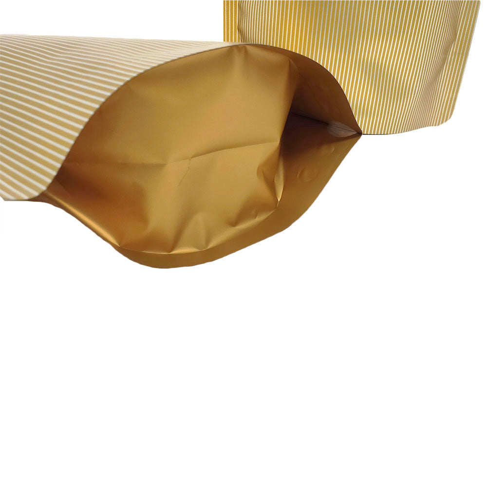 Double-Sided Rigid Gold Mylar Stand Strong® Bags