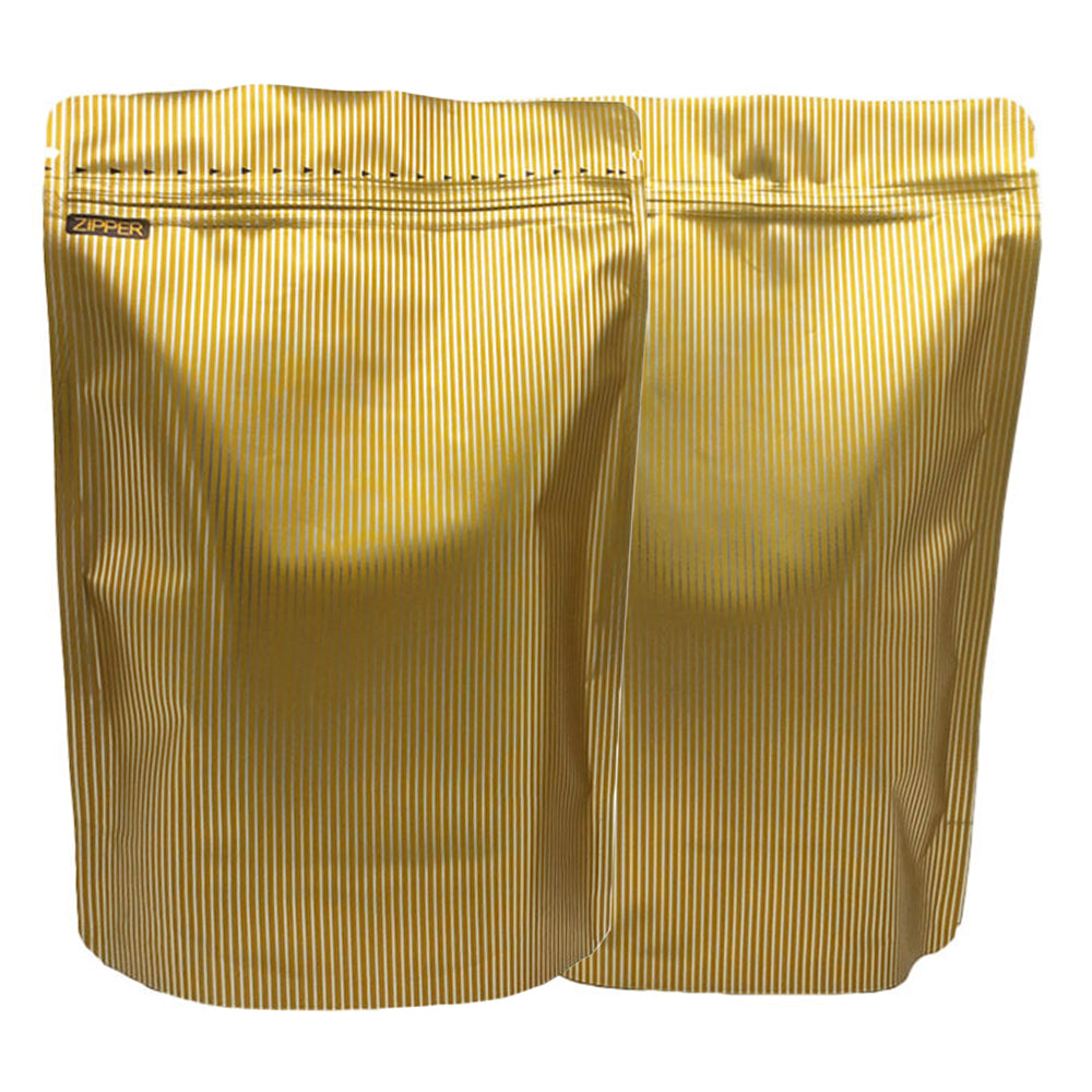 Double-Sided Rigid Gold Mylar Stand Strong® Bags