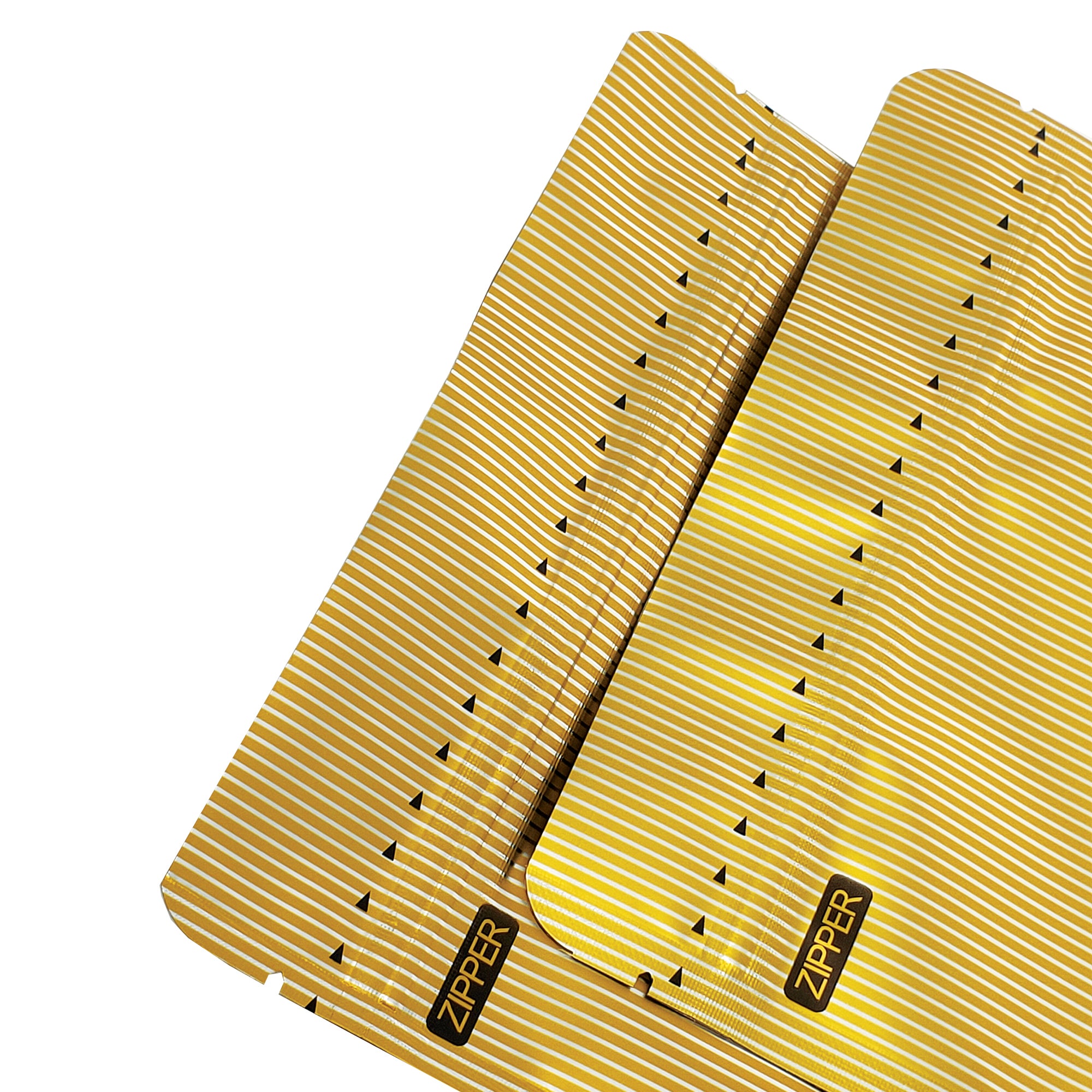 Double-Sided Rigid Gold Mylar Stand Strong® Bags