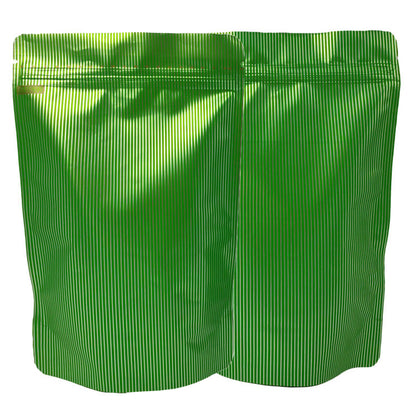 QQ Studio® Baseball Green Stripe Design Mylar Stand QuickQlick® Bags