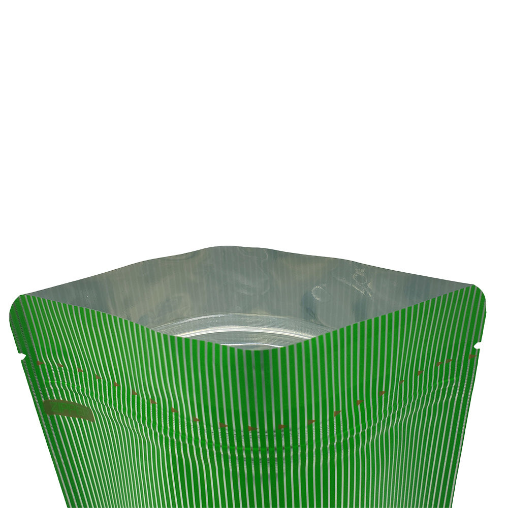 Baseball Green Stripe Design Mylar Stand Strong® Bags